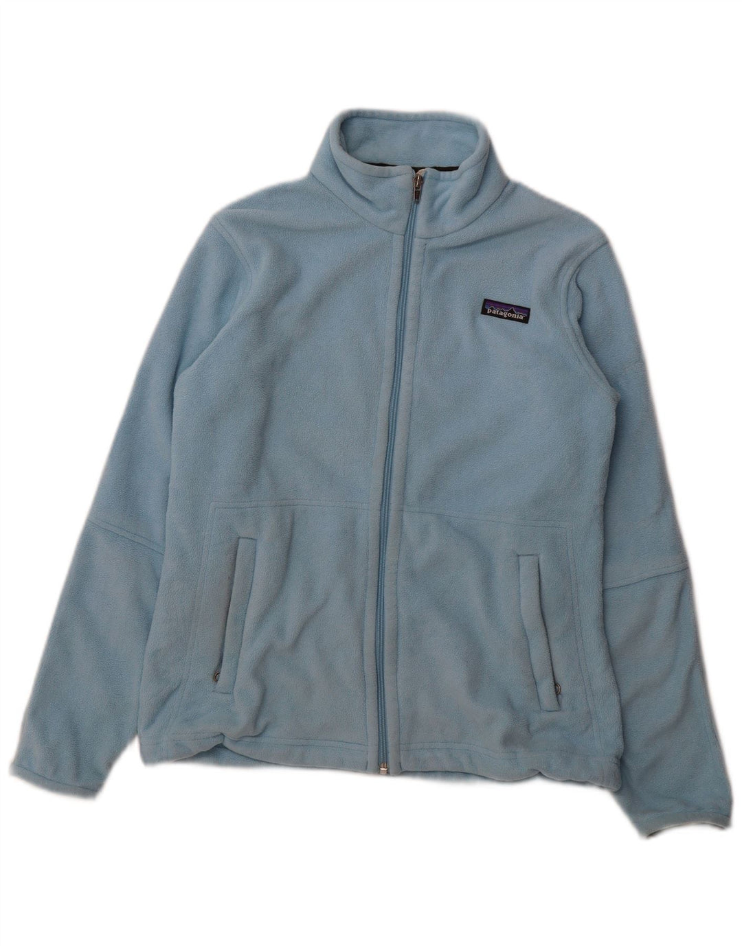 PATAGONIA Womens Fleece Jacket UK 14 Medium Blue Polyester