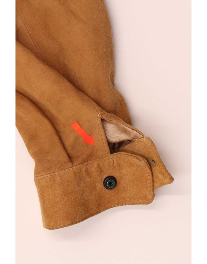 Vintage Ανδρικό Suede Jacket IT 46 Small Beige