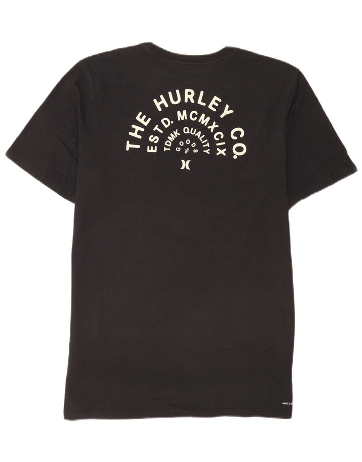 Ανδρικό γραφικό T-Shirt Hurley Top Μεσαίο μαύρο βαμβακερό