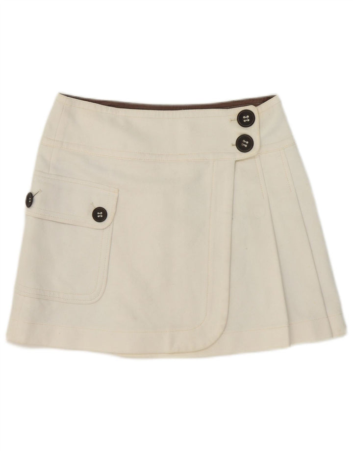 Max & Co. Γυναικεία Mini Wrap Φούστα UK 8 Small W32 White Cotton