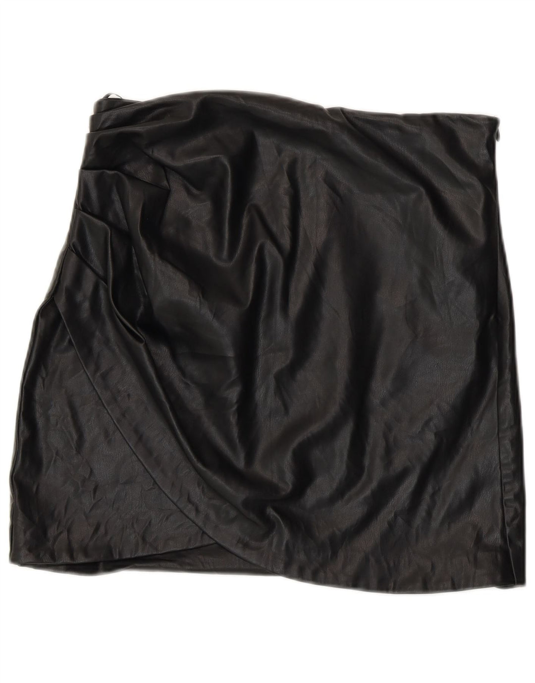 Zara Γυναικεία Μίνι Φούστα από Faux Leather Μεγάλη W30 Μαύρη Πολυουρεθάνη