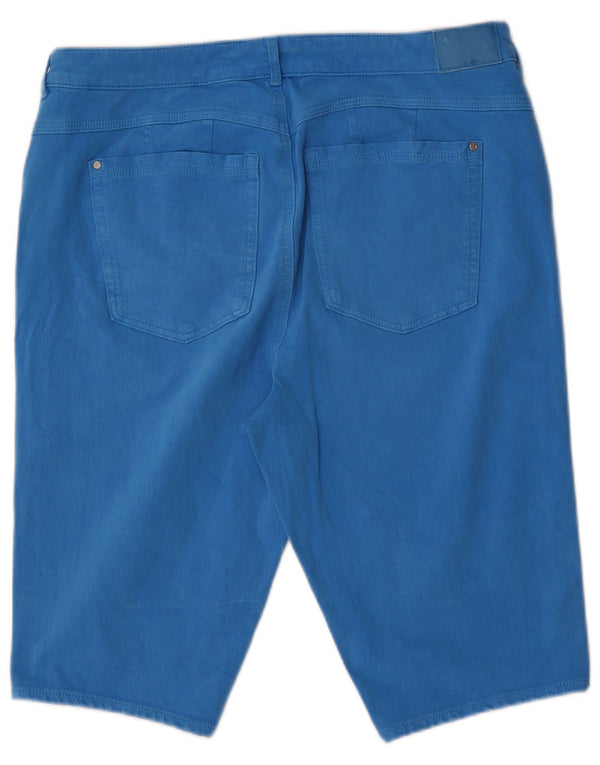 Γυναικείο ψηλόμεσο τζιν σορτς Marks & Spencer UK 18 XL W34 Μπλε βαμβακερό