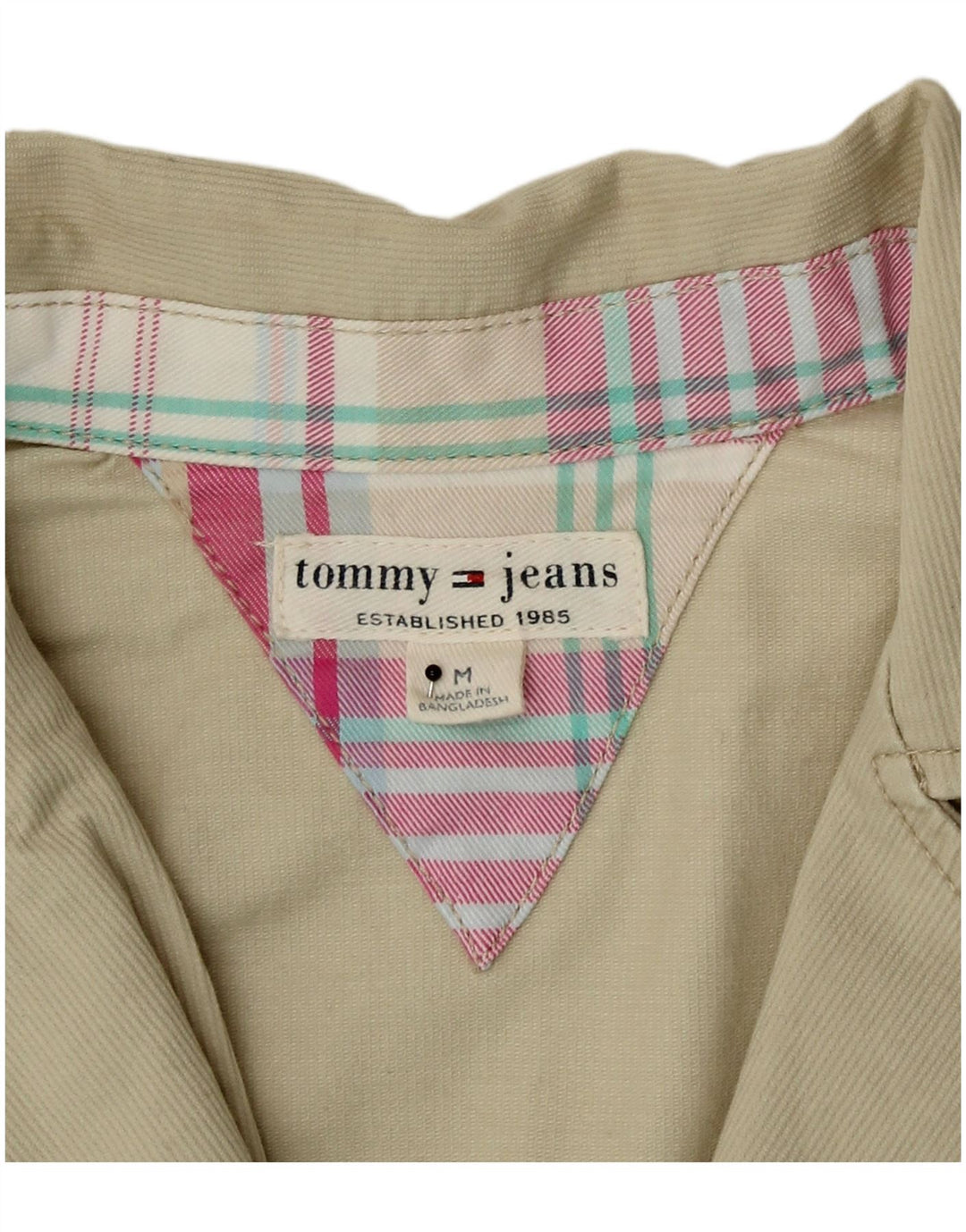 Tommy Hilfiger γυναικείο μπλέιζερ με 2 κουμπιά μπουφάν UK 12 μεσαίο μπεζ βαμβακερό
