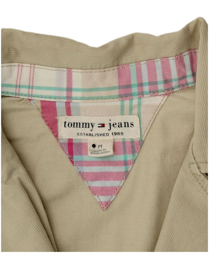 Tommy Hilfiger γυναικείο μπλέιζερ με 2 κουμπιά μπουφάν UK 12 μεσαίο μπεζ βαμβακερό