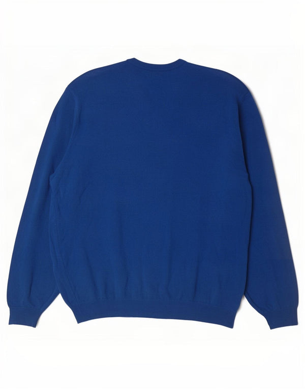 Ανδρικό πουλόβερ Benetton με V λαιμόκοψη 2XL Μαλλί Merino