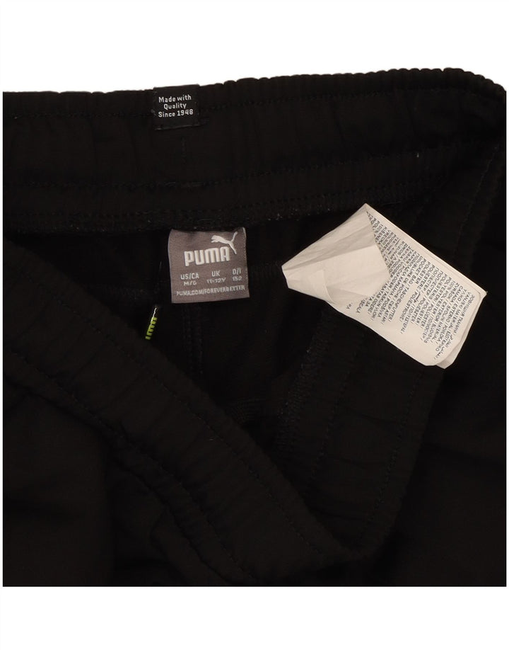 Puma Boys Tracksuit Trousers Joggers 11-12 Years Black Polyester