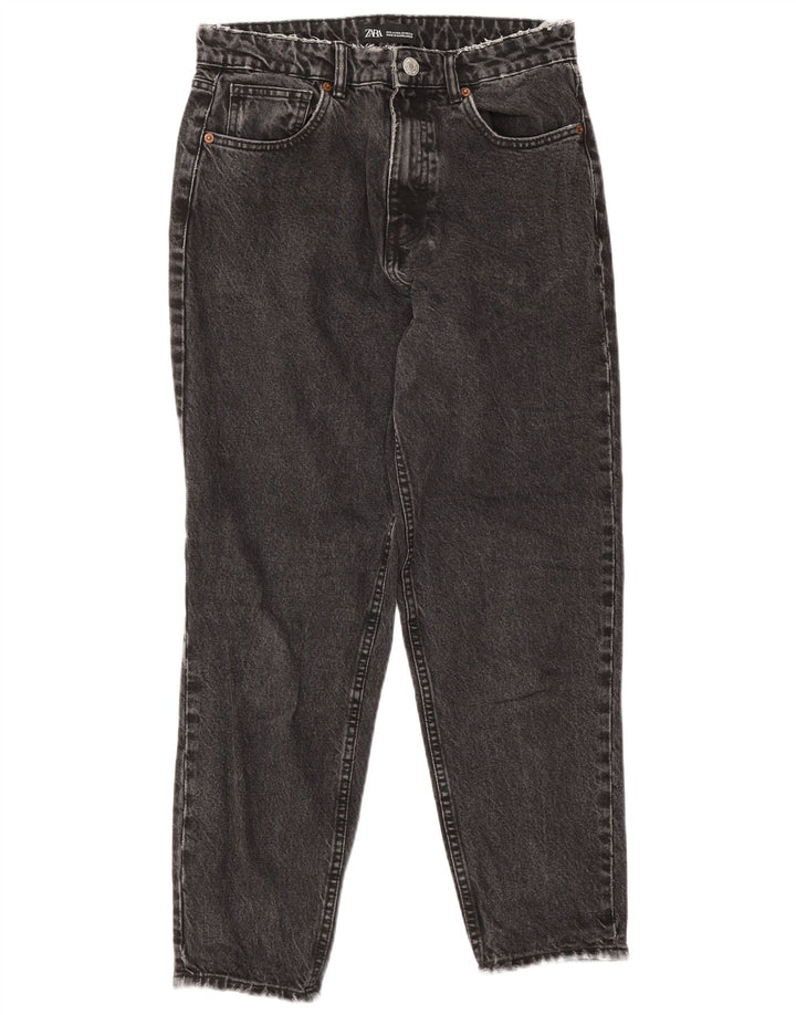 Zara Γυναικείο Tapered Jeans EU 40 Medium W30 L27 Μαύρο βαμβακερό