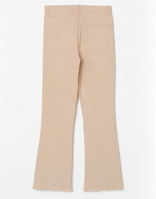 Zara Γυναικείο Crop Bootcut Jeans EU 38 Small W28 L25 Off White