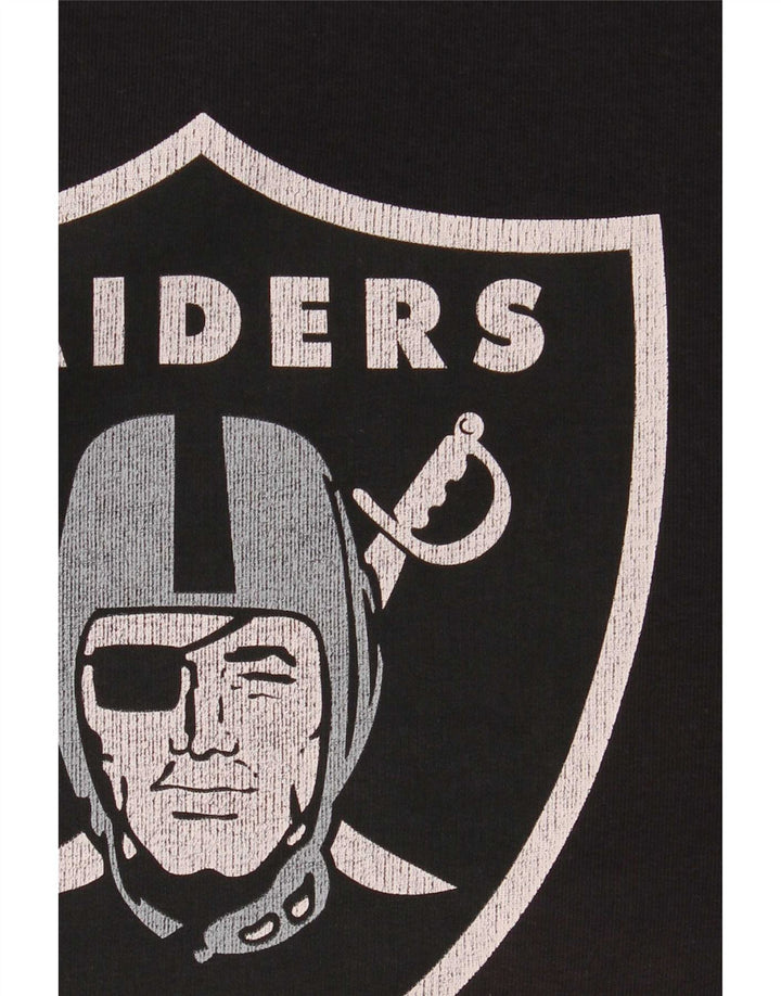 NFL Mens Raiders Graphic Φούτερ Jumper Small Black Cotton