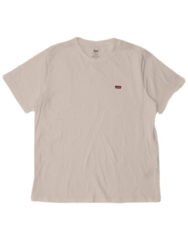 Ανδρικό μπλουζάκι Levi's Standard Top Large White Βαμβακερό