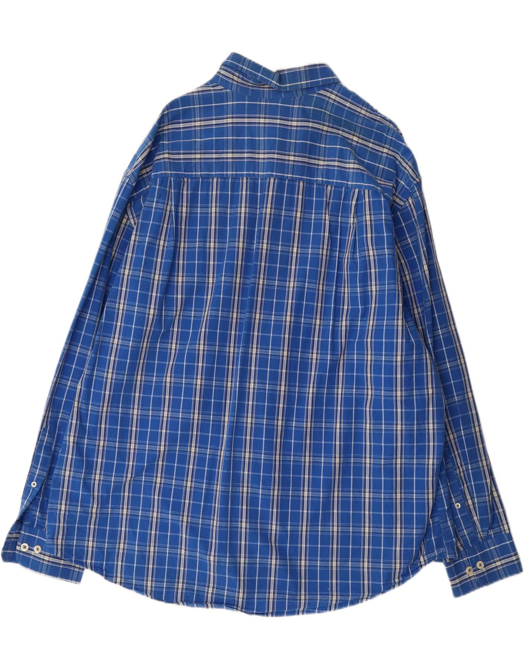 IZOD Mens Big & Tall Shirt 2XL Blue Check Cotton