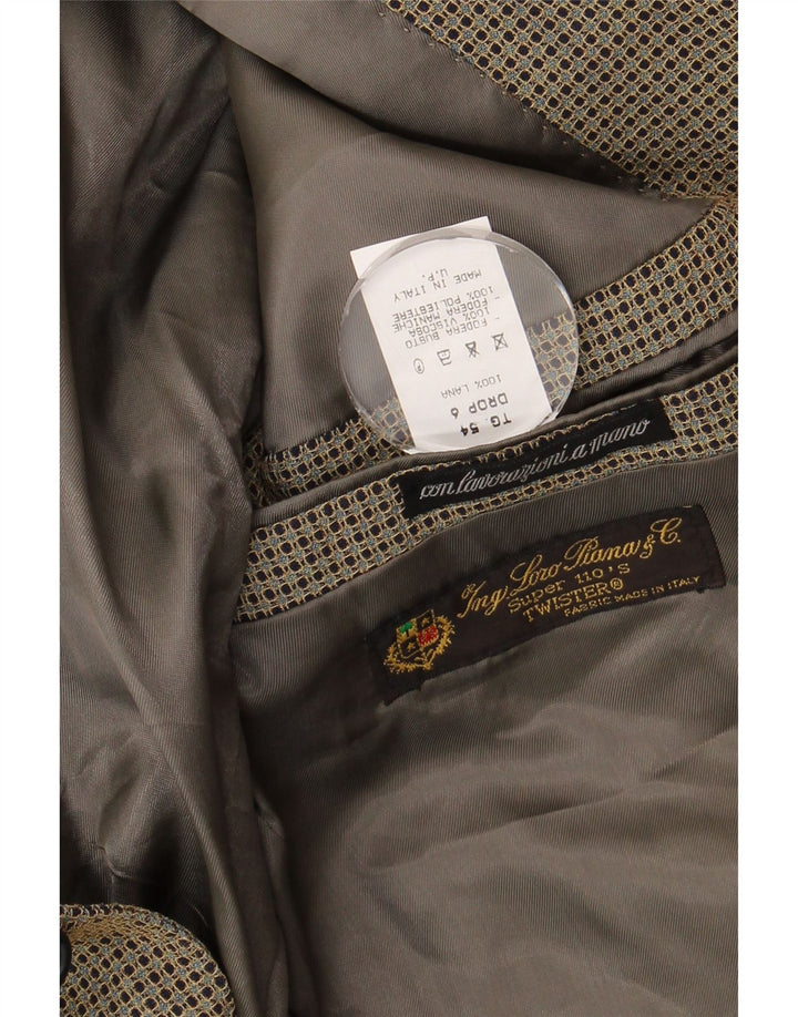 Ing Loro Piona & Co. Ανδρικό σακάκι 2 κουμπιών IT 54 2XL Khaki Spotted