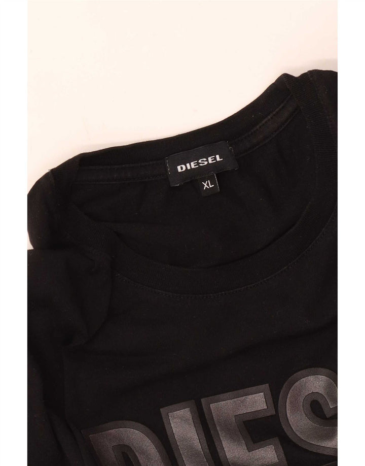 Ανδρικό γραφικό T-Shirt Diesel Top XL Μαύρο