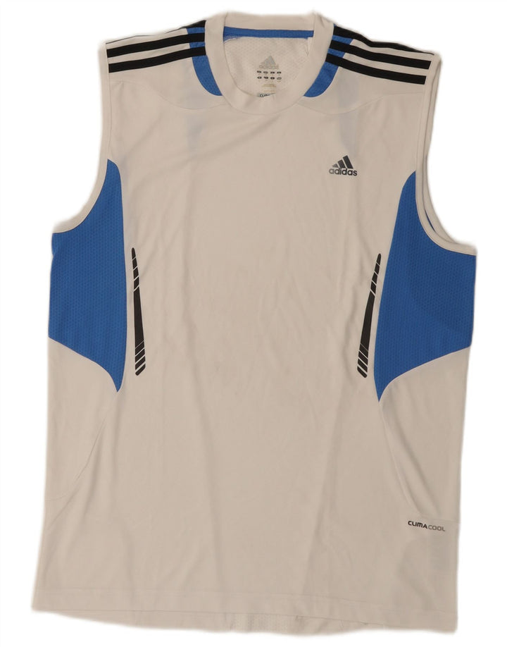 Adidas Ανδρικό γιλέκο Climacool Top Medium White Colourblock Polyester
