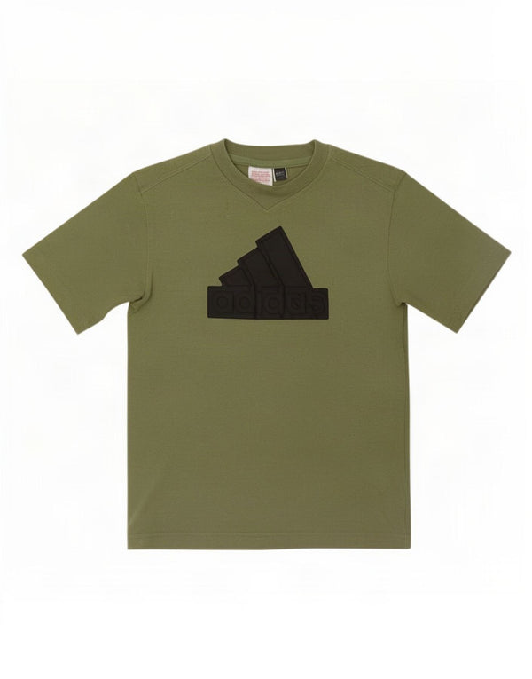 Adidas Boys Graphic T-Shirt Top 9-10 Years Πράσινο Βαμβακερό