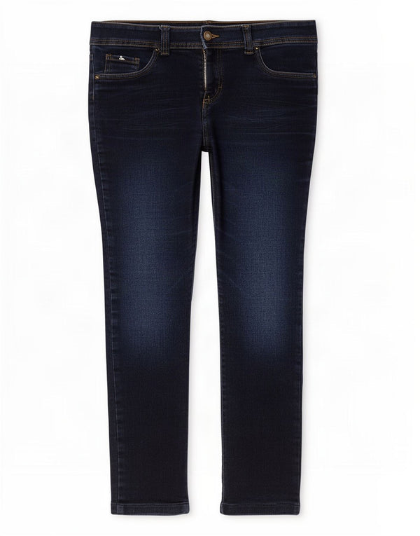Lee Womens Slim Jeans US 9 Medium W30 L26 Navy Blue Cotton