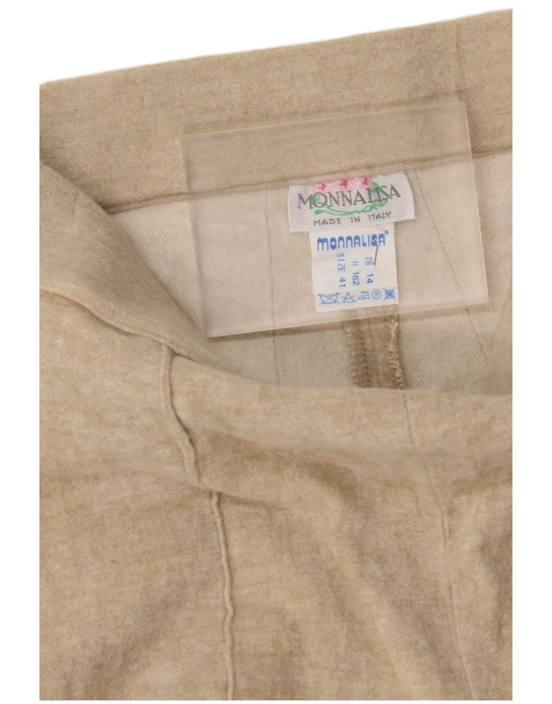 MONNALISA Γυναικείο ψηλόμεσο παντελόνι IT 41 Medium W24 L26 Beige