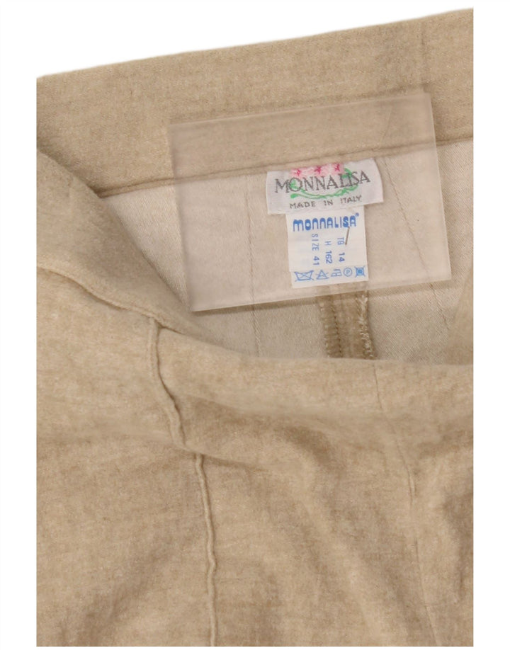 MONNALISA Γυναικείο ψηλόμεσο παντελόνι IT 41 Medium W24 L26 Beige