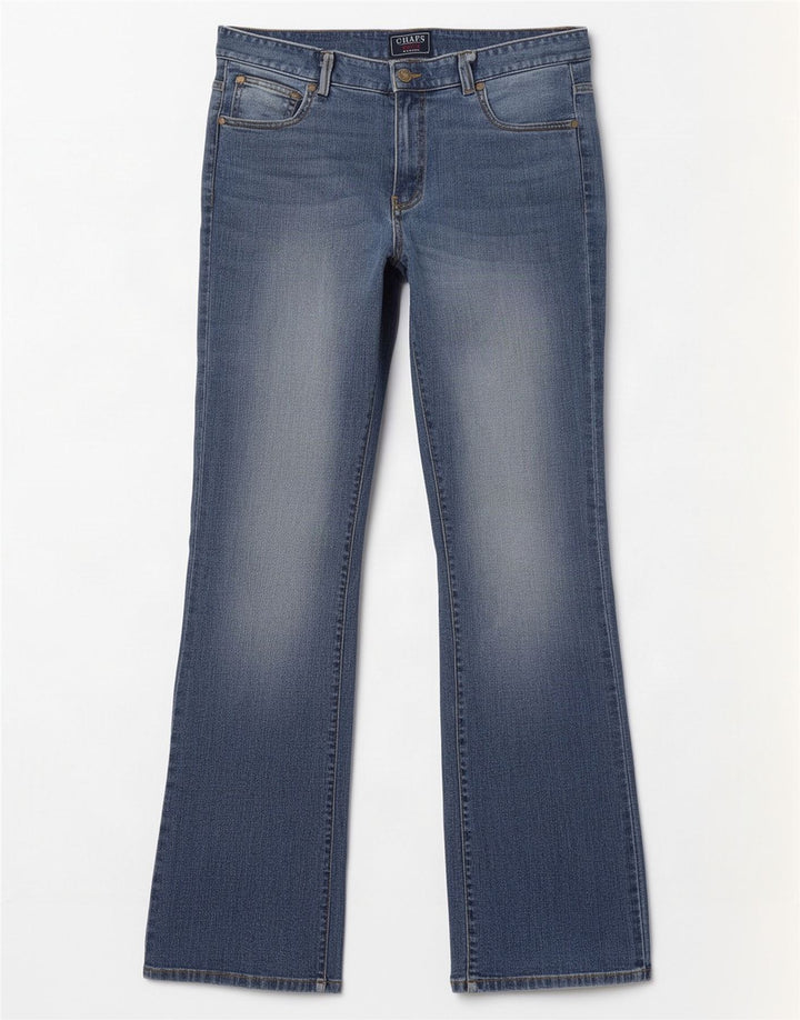 Chaps Γυναικείο Jeans Petite Bootcut US 12 Large W34 L29 Μπλε βαμβακερό