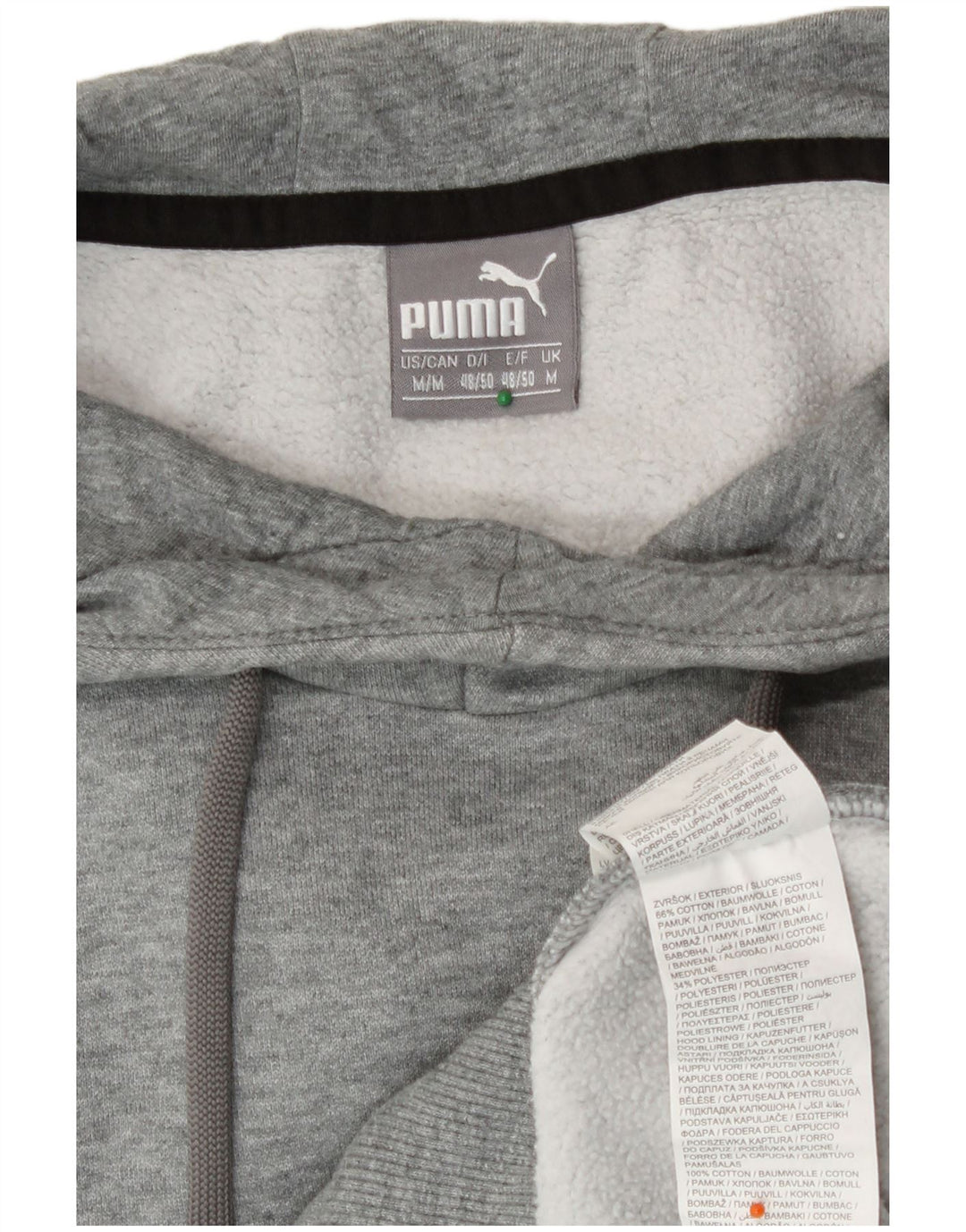 Ανδρικό γραφικό κουκούλα Puma, βαμβακερό μεσαίο γκρι