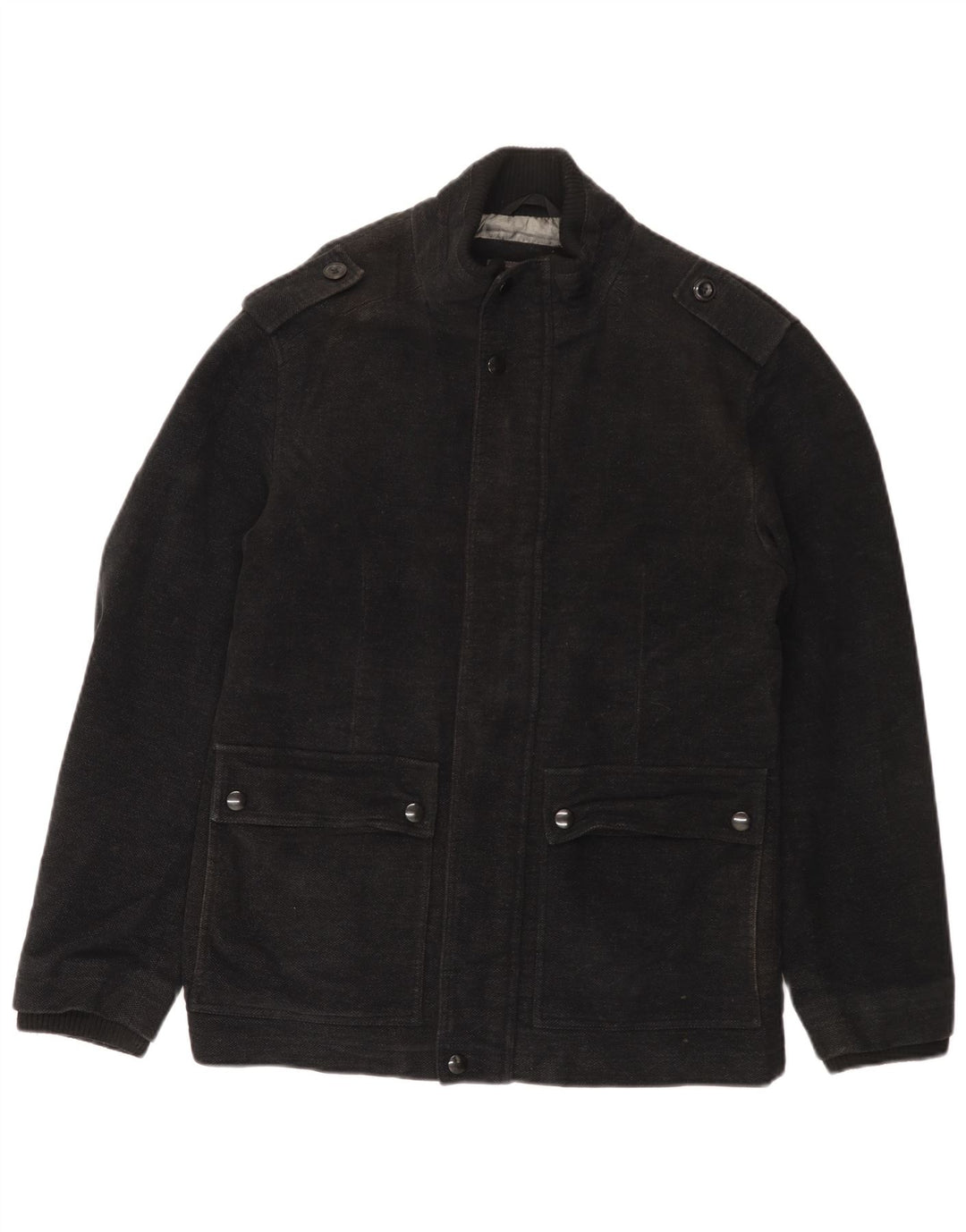 Ανδρικό Military Jacket Marks & Spencer UK 36 Small Black Cotton
