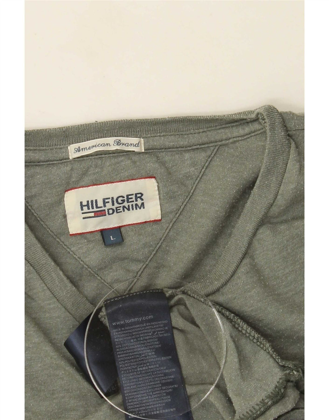 Tommy Hilfiger ανδρικό μπλουζάκι μακρυμάνικο μεγάλο γκρι βαμβακερό