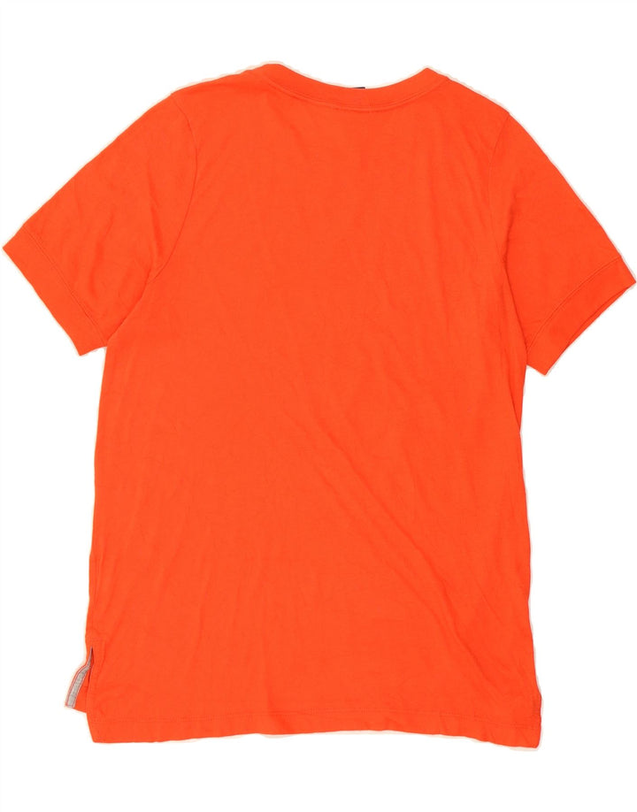 NIKE Womens Graphic T-Shirt Top UK 10 Small Orange Polyester Vintage Nike and Second-Hand Nike from Messina Hembry 