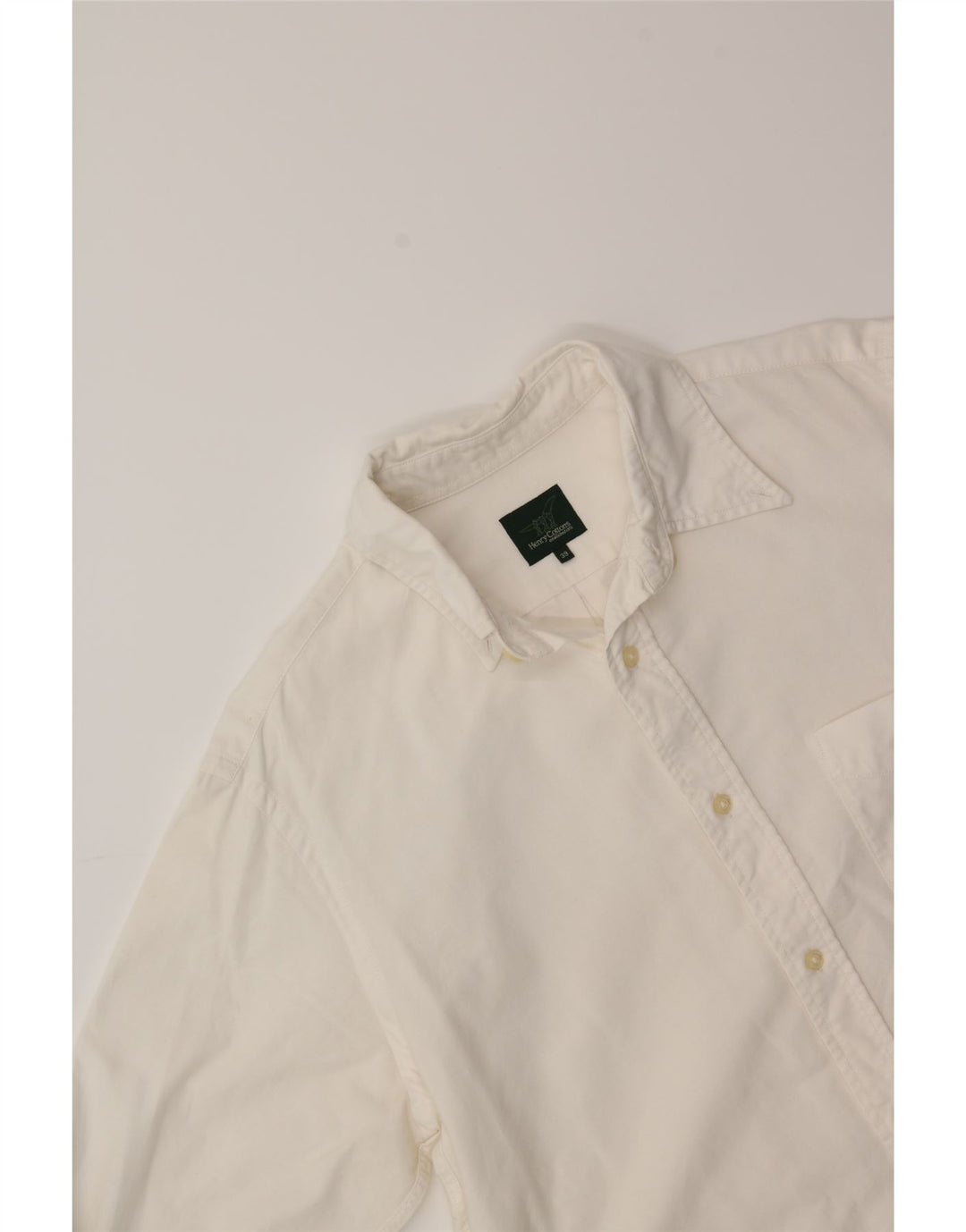 HENRY COTTONS Mens Shirt Size 39 Medium White Cotton Vintage Henry Cottons and Second-Hand Henry Cottons from Messina Hembry 