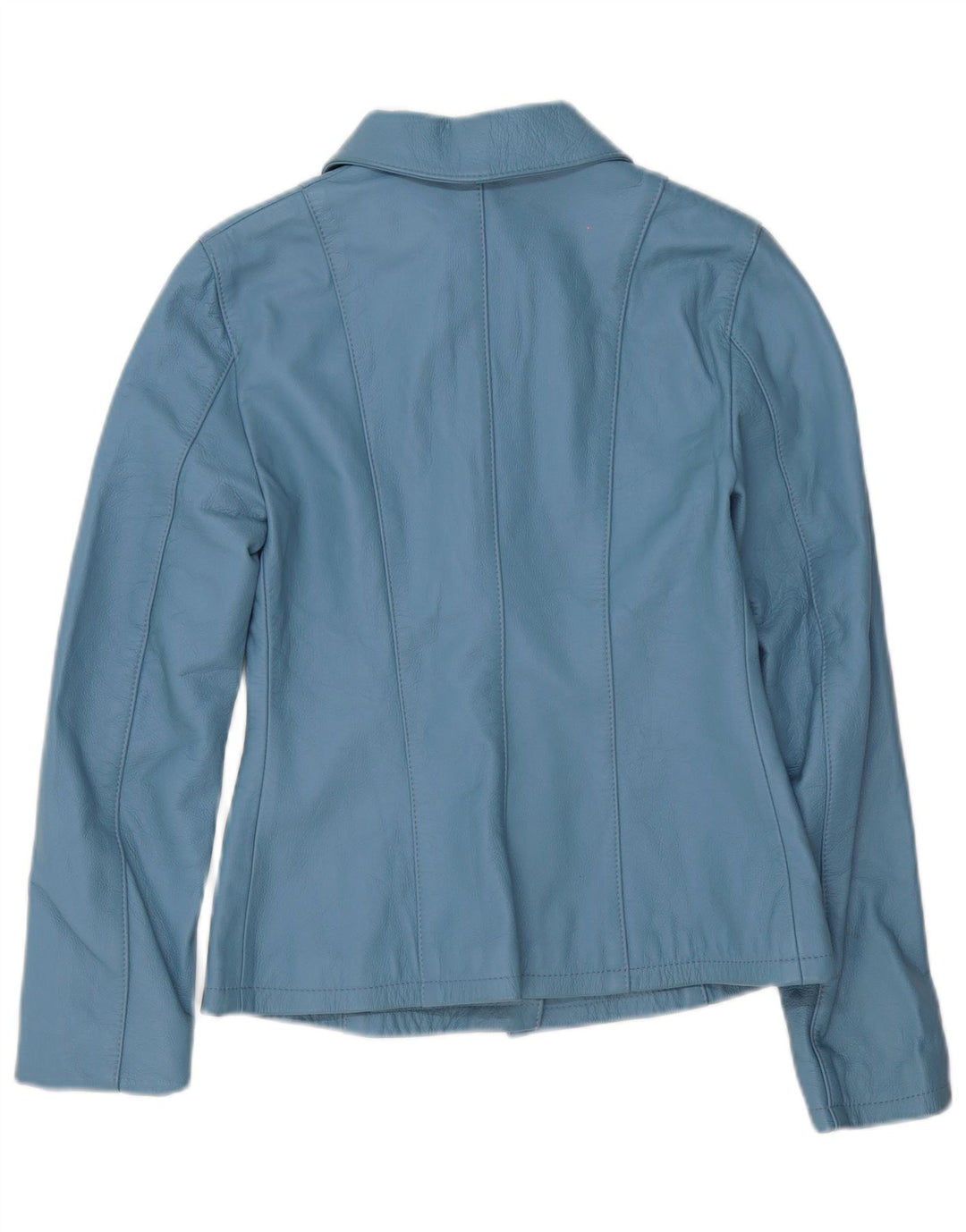 Vintage Γυναικείο Δερμάτινο Πουκάμισο IT 42 Medium Blue