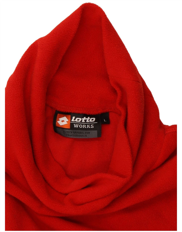 LOTTO Ανδρικό Fleece Jumper Μεγάλο Κόκκινο Πολυεστέρας