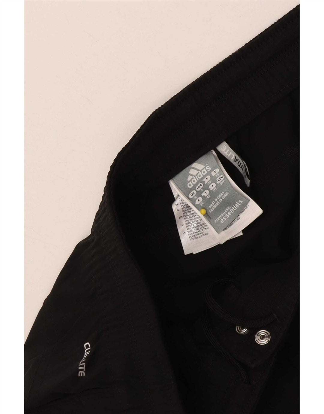 Γυναικεία αθλητική φόρμα Adidas Climalite Παντελόνι UK 10 Small Black Polyester