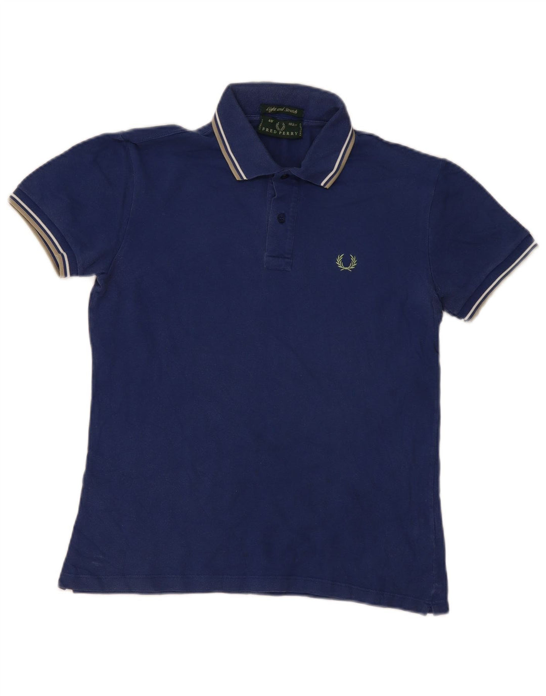 Fred Perry Ανδρικό πουκάμισο Polo Μικρό Βαμβακερό ριγέ μπλε ναυτικό