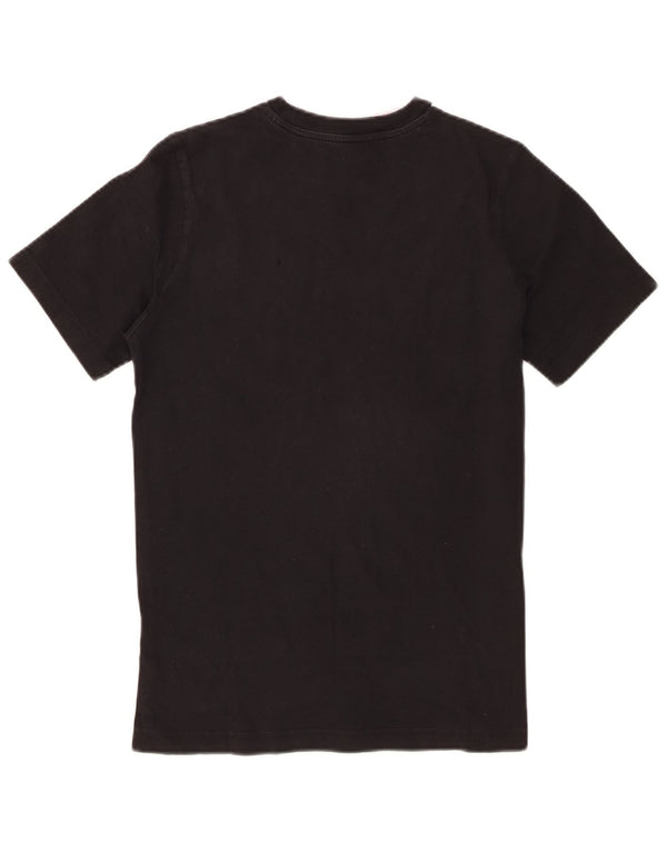 Adidas Boys T-Shirt Top 13-14 ετών μεγάλο μαύρο βαμβακερό