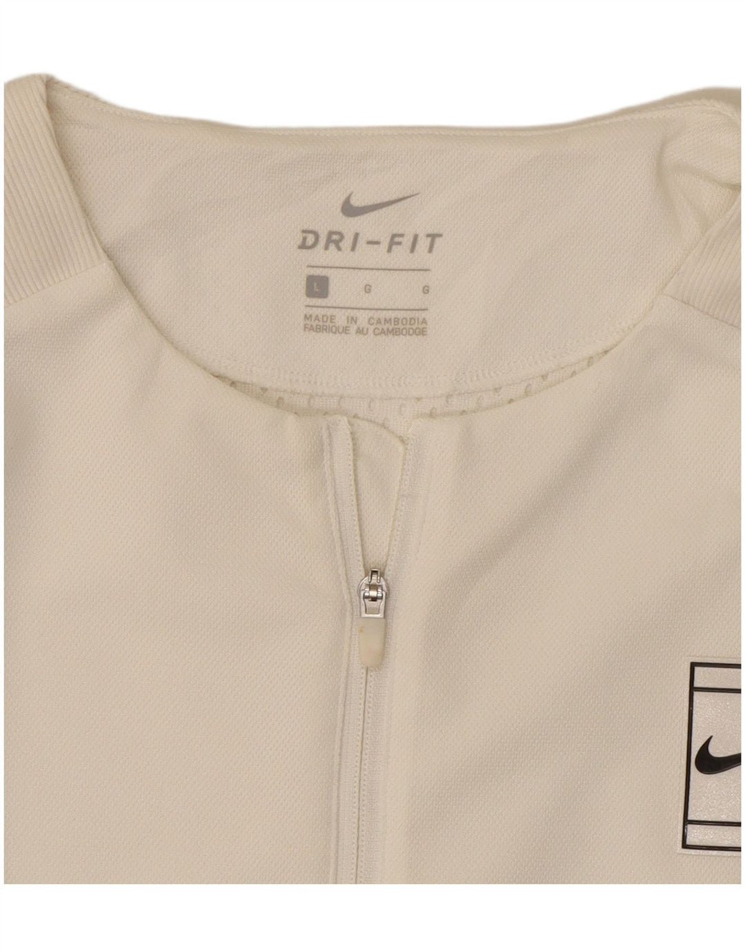 Γυναικεία φόρμα Nike Dri Fit Crop Top Jacket UK 16 Large White Polyester