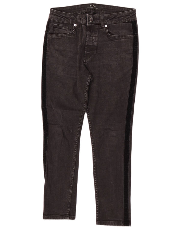 Zara Ανδρικό Cropped Jeans EU 38 Small W30 L24 Black Colourblock