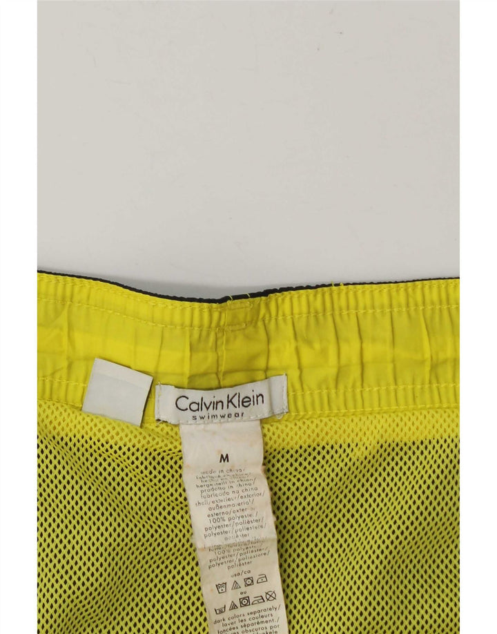 Γραφικό ανδρικό σορτς κολύμβησης Calvin Klein με μεσαίο μπλε ναυτικό πολυεστέρα