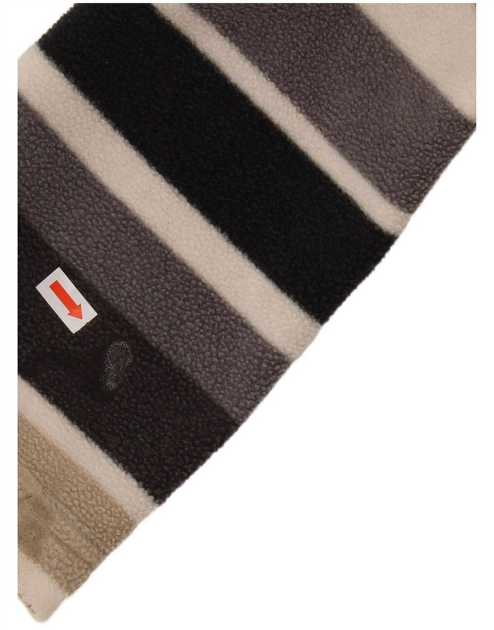 JACK WOLFSKIN Mens Zip Neck Fleece Jumper Medium Multicoloured Striped