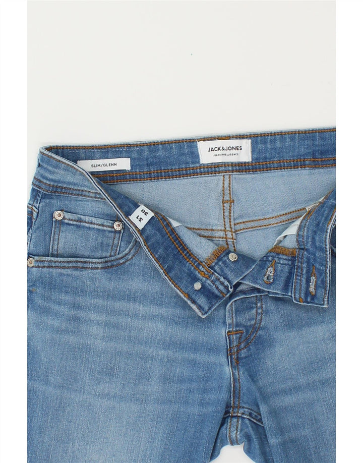 JACK & JONES Mens GLENN Denim Shorts W31 Medium Blue Cotton Vintage Jack & Jones and Second-Hand Jack & Jones from Messina Hembry 