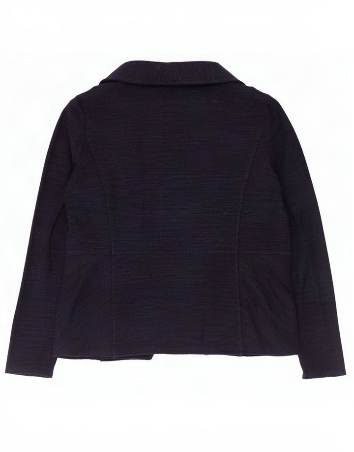 Marks & Spencer Γυναικείο Open Blazer Jacket UK 14 Large Navy Blue Cotton