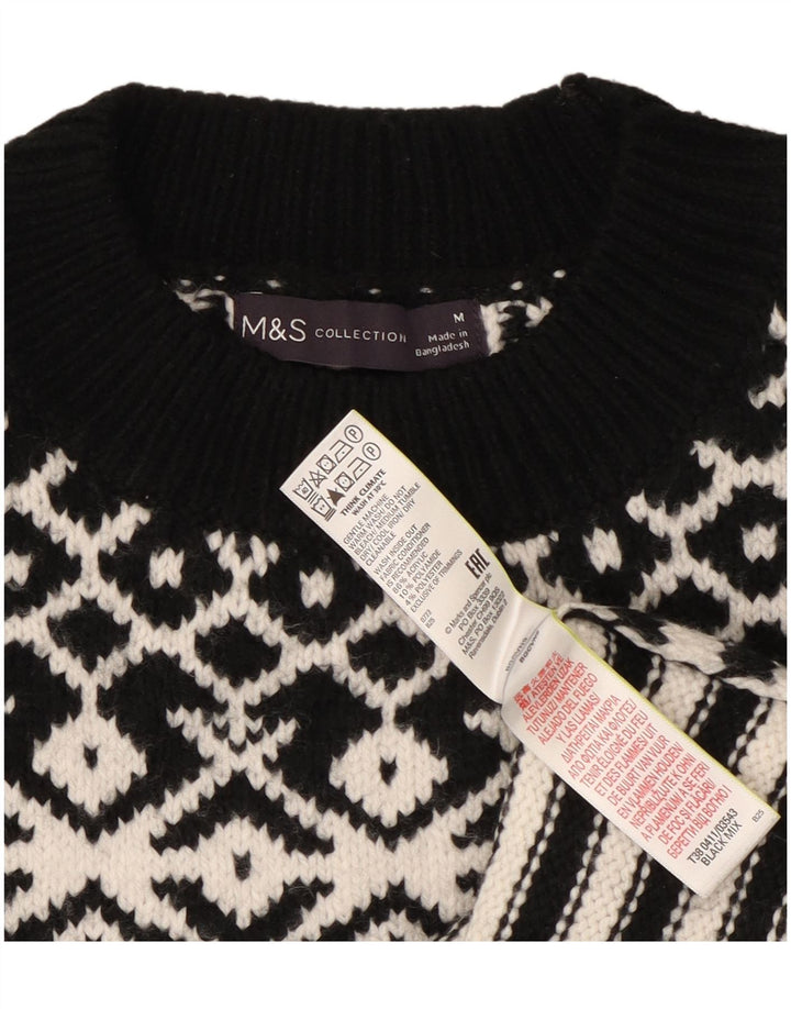Marks & Spencer Γυναικείο πουλόβερ με λαιμόκοψη UK 14 Medium Black