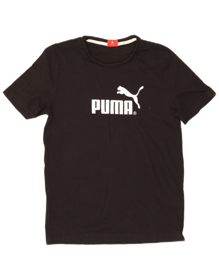 Ανδρικό γραφικό μπλουζάκι Puma, μικρό μαύρο βαμβακερό