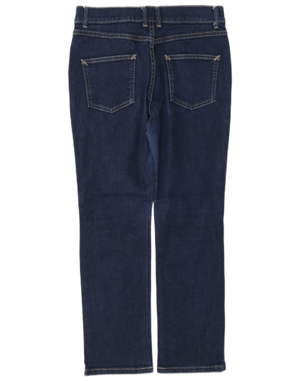 Marks & Spencer Γυναικεία Straight Jeans UK 12 Medium W30 L27 Navy Blue Cotton