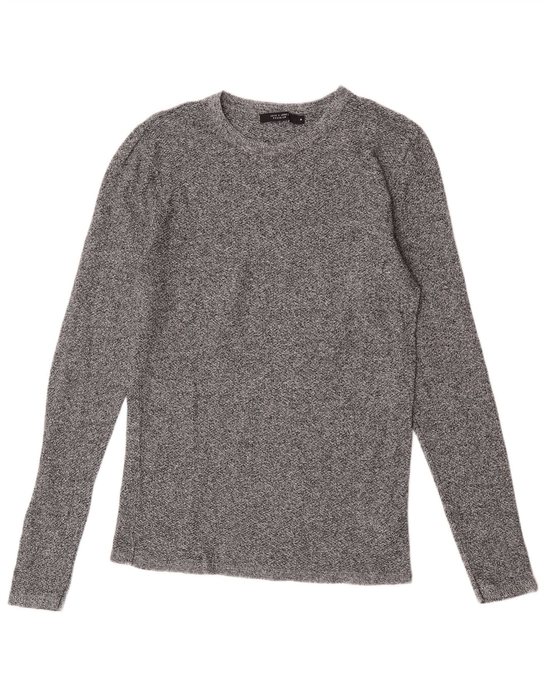 Ανδρικό μπλουζάκι Jack & Jones, μακρυμάνικο, μεσαίο γκρι βαμβακερό
