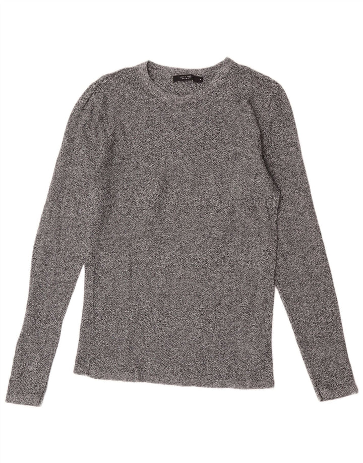 Ανδρικό μπλουζάκι Jack & Jones, μακρυμάνικο, μεσαίο γκρι βαμβακερό