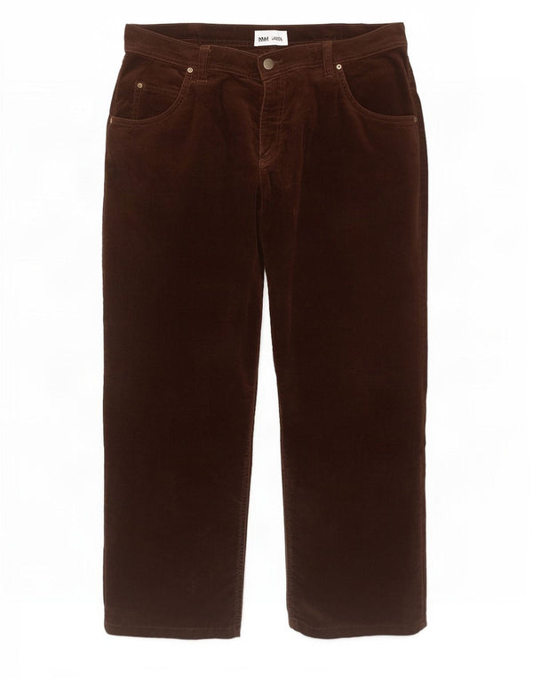 Lee Mens Brooklyn Straight Corduroy Παντελόνι W42 L29 Καφέ Βαμβακερό