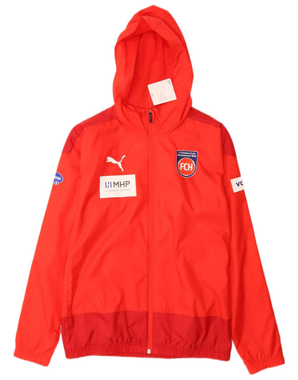 Puma Mens FussballClub Heidenheim 1846 Rain Jacket UK 36 Small Red