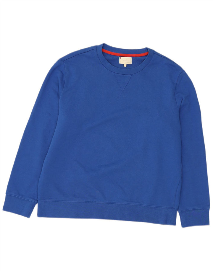 VINTAGE Ανδρικό Φούτερ Jumper Μεγάλο Μπλε Βαμβακερό