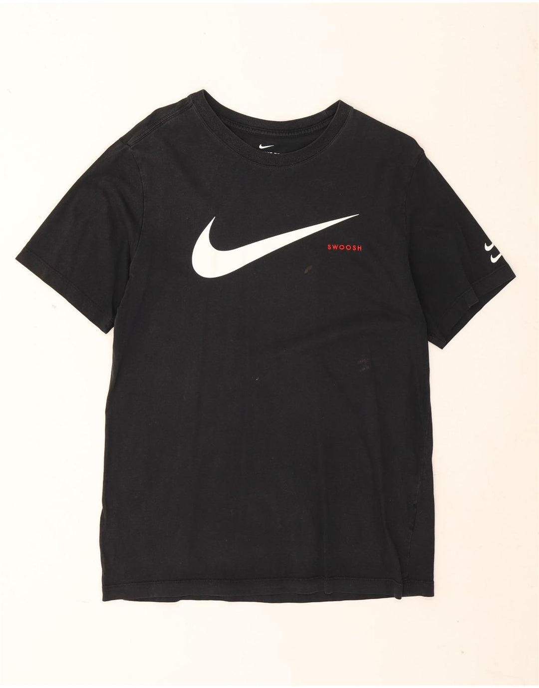 Ανδρικό μπλουζάκι Nike Swoosh Graphic Μπλουζάκι μεσαίο μαύρο βαμβακερό