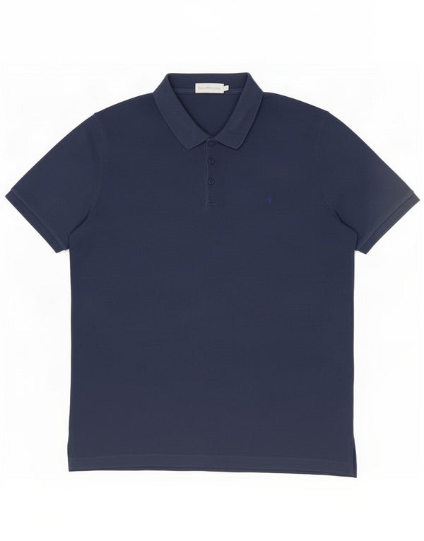 Calvin Klein Jeans Ανδρικό Πόλο Μπλουζάκι XL Navy Blue Cotton