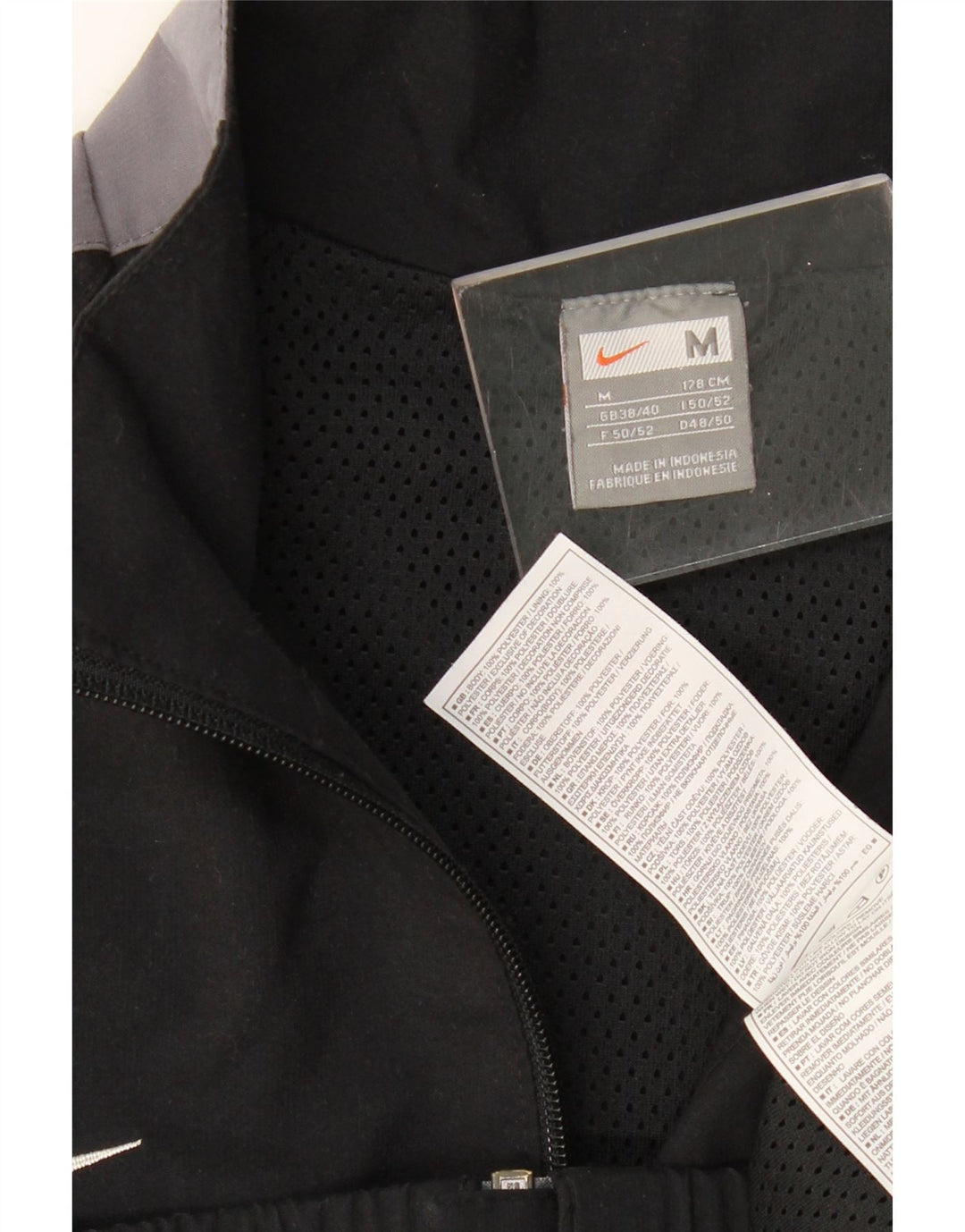 Ανδρική φόρμα NIKE Top Jacket UK 38/40 Medium Black Colorblock Polyester